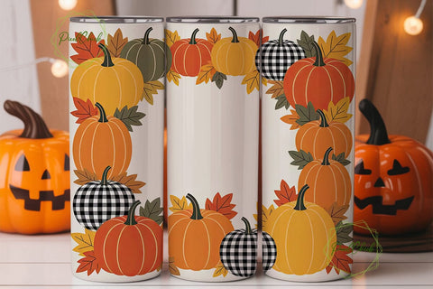 Fall Pumpkin Patch 20oz Tumbler Sublimation PixelChick 