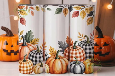 Fall Pumpkin Patch 20oz Tumbler Sublimation PixelChick 