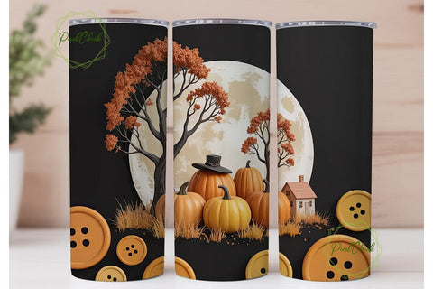 Fall Pumpkin Patch 20oz Tumbler Wrap Sublimation PixelChick 