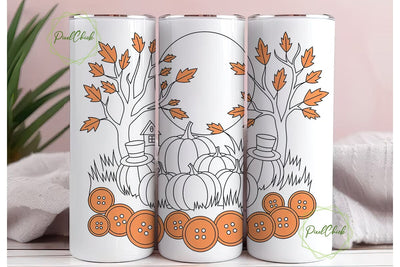 Fall Pumpkin Patch 20oz Tumbler Wrap Sublimation PixelChick 