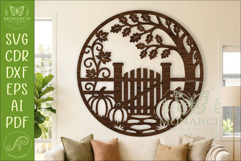 Fall Pumpkin Patch Gate SVG, Autumn Farmhouse Wall Decor SVG APInspireddesigns 