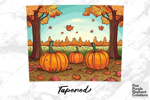 Fall Pumpkin Patch Sublimation Tumbler Wrap Sublimation Fine Purple Elephant Creations 