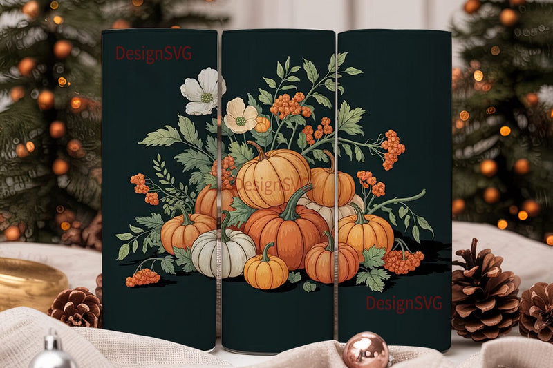 Fall Pumpkin Patch Tumbler Wrap Sublimation DesignSVG 