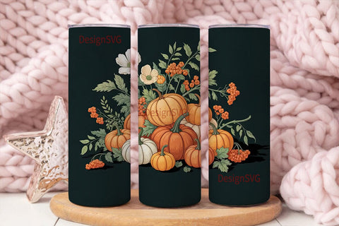 Fall Pumpkin Patch Tumbler Wrap Sublimation DesignSVG 