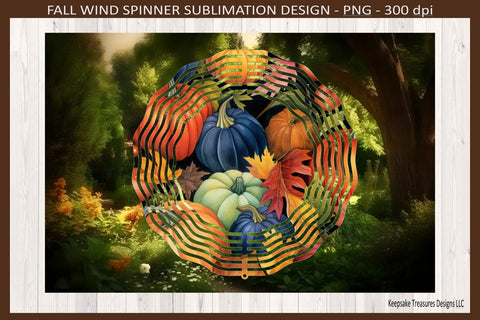 Fall Pumpkin Patch Wind spinner, Autumn Wind Spinner, Sublimation Png Template, Digital Download Sublimation Keepsake Treasures Designs LLC. 