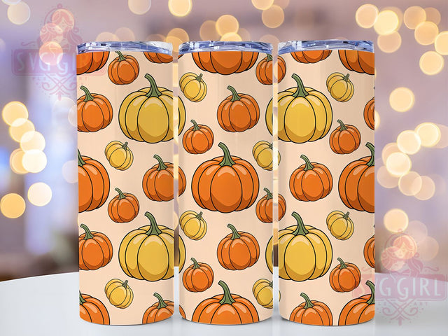 Fall Pumpkin Pattern Autumn Tumbler, Autumn Pumpkin Wrap, 20oz Sublimation Design, Seasonal Fall Drinkware, Rustic Pumpkin Wrap, Harvest Autumn Tumbler, Cozy Fall Pattern Sublimation SvggirlplusArt 