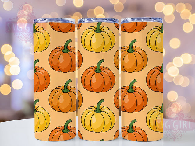 Fall Pumpkin Pattern Autumn Tumbler, Autumn Pumpkin Wrap, 20oz Sublimation Design, Seasonal Fall Drinkware, Rustic Pumpkin Wrap, Harvest Autumn Tumbler, Cozy Fall Pattern Sublimation SvggirlplusArt 