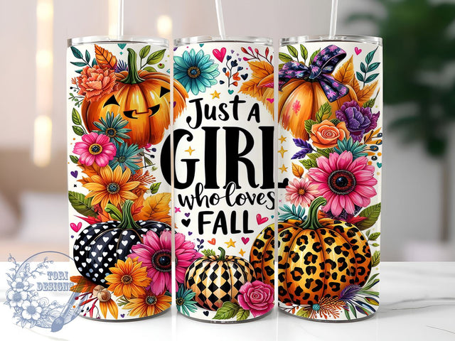 Fall Pumpkin, Pumpkin Lover, Tumbler Design, Sublimation PNG, 20 oz Tumbler, Autumn Drinkware, Cute Fall Design, Seasonal Decor Sublimation ToriDesigns 