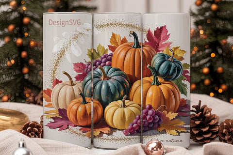 Fall Pumpkin Spice 20oz Tumbler Wrap Sublimation DesignSVG 
