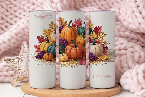 Fall Pumpkin Spice 20oz Tumbler Wrap Sublimation DesignSVG 