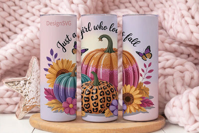Fall Pumpkin Spice 20oz Tumbler Wrap Sublimation DesignSVG 