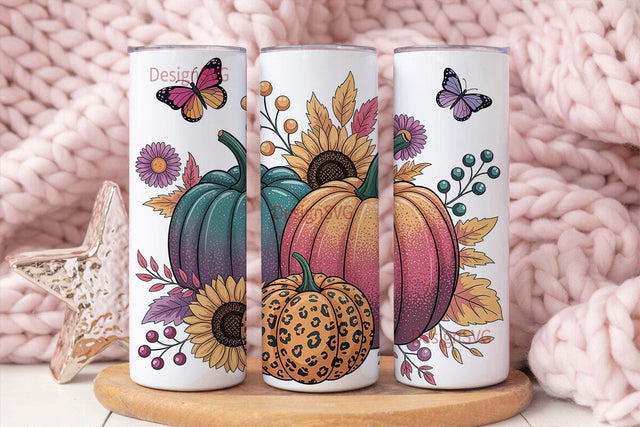 Fall Pumpkin Spice 20oz Tumbler Wrap Sublimation DesignSVG 