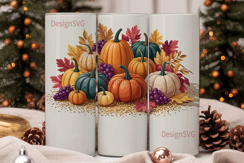 Fall Pumpkin Spice 20oz Tumbler Wrap Sublimation DesignSVG 