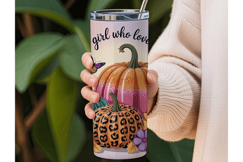 Fall Pumpkin Spice 20oz Tumbler Wrap Sublimation DesignSVG 