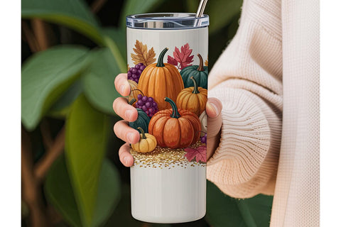 Fall Pumpkin Spice 20oz Tumbler Wrap Sublimation DesignSVG 