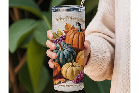 Fall Pumpkin Spice 20oz Tumbler Wrap Sublimation DesignSVG 