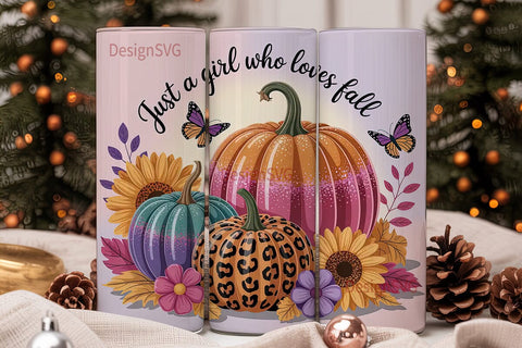 Fall Pumpkin Spice 20oz Tumbler Wrap Sublimation DesignSVG 