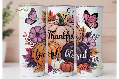 Fall Pumpkin Spice 20oz Tumbler Wrap Sublimation PixelChick 