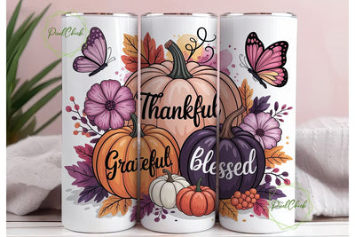 Fall Pumpkin Spice 20oz Tumbler Wrap Sublimation PixelChick 