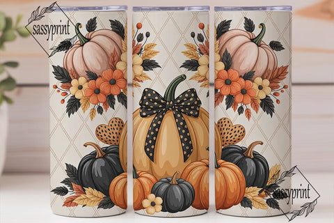 Fall Pumpkin Spice 20oz Tumbler Wrap Sublimation sassyprint 