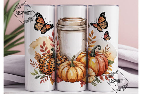 Fall Pumpkin Spice Latte 20oz Tumbler Sublimation sassyprint 
