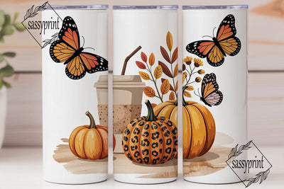 Fall Pumpkin Spice Latte 20oz Tumbler Sublimation sassyprint 