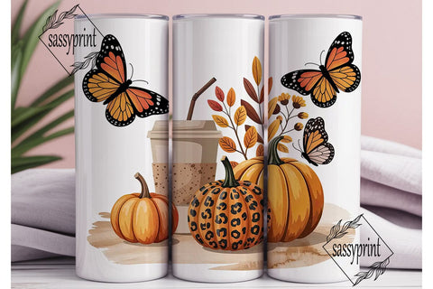 Fall Pumpkin Spice Latte 20oz Tumbler Sublimation sassyprint 