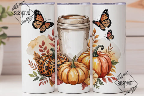 Fall Pumpkin Spice Latte 20oz Tumbler Sublimation sassyprint 