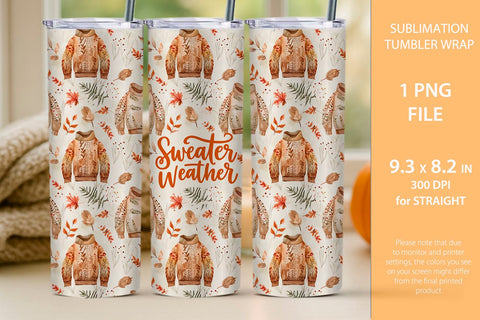 Fall Pumpkin Tumbler & Mug Wrap, Fall Farmhouse Sublimation KMarinaDesign 