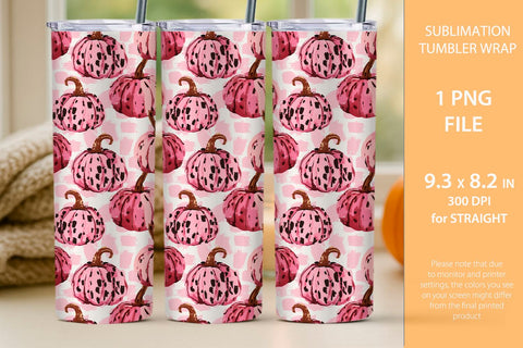 Fall Pumpkin Tumbler & Mug Wrap Sublimation KMarinaDesign 