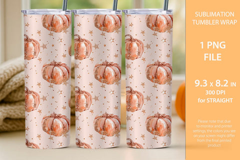 Fall Pumpkin tumbler wrap, pumpkin mug wrap Sublimation KMarinaDesign 