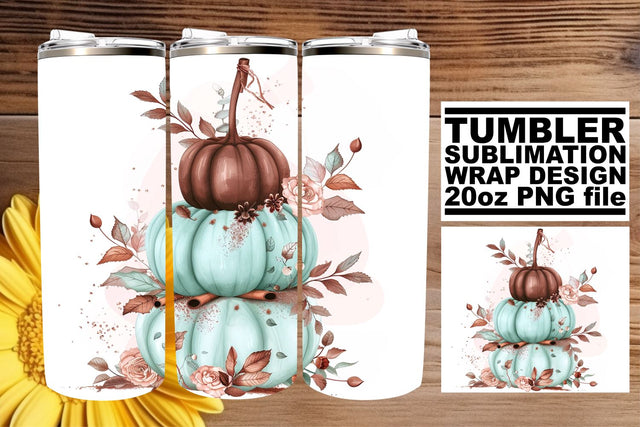 Fall Pumpkin Tumbler Wrap Sublimation Design Sublimation afrosvg 