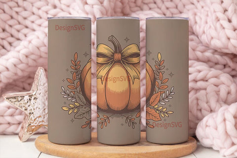 Fall Pumpkin Tumbler Wrap Sublimation DesignSVG 