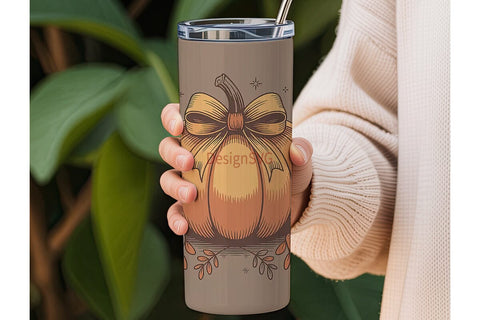 Fall Pumpkin Tumbler Wrap Sublimation DesignSVG 
