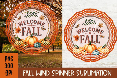 Fall Pumpkin Wind Spinner PNG for sublimation bundle Sublimation Amorclipart 