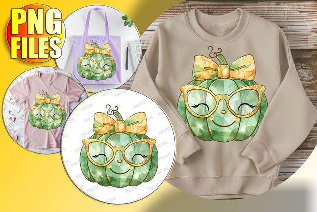 Fall Pumpkin with Bow Sublimation Clipart - Coquette Design Sublimation afrosvg 