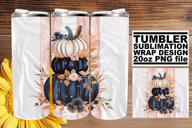Fall Pumpkin Wrap for 20oz Tumblers Sublimation afrosvg 