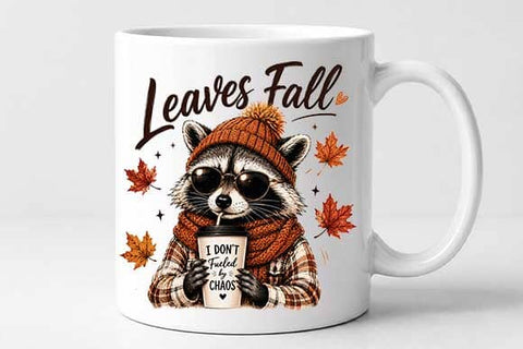 Fall Raccoon PNG | Cute Woodland Animal Sublimation Digital Download SVG BillahCrafts 