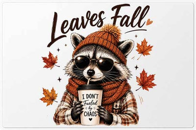 Fall Raccoon PNG | Cute Woodland Animal Sublimation Digital Download SVG BillahCrafts 