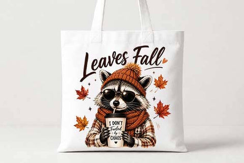 Fall Raccoon PNG | Cute Woodland Animal Sublimation Digital Download SVG BillahCrafts 