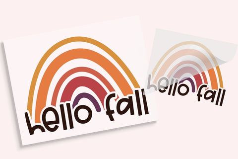 Fall Rainbow DTF Iron On Transfer Physical So Fontsy T-Shirt Iron-On Transfer Shop