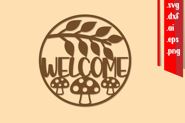 Fall Round Sign Laser cut, Welcome Sign, Fall Sign SVG zafrans studio 