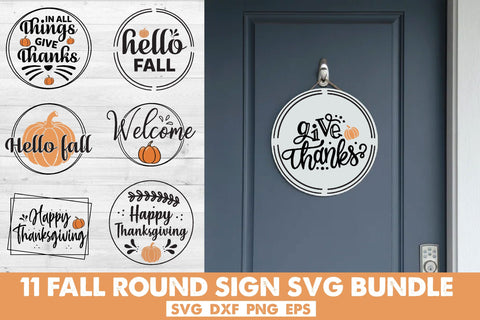 Fall Round Sign Svg Bundle SVG Rupkotha 