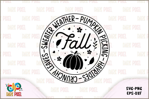 Fall Round Sign SVG Bundle SVG Shetara Begum 