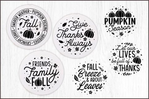 Fall Round Sign SVG Bundle SVG Shetara Begum 