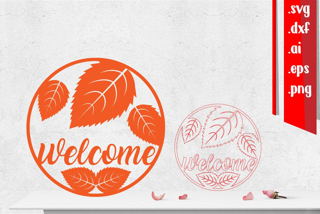 Fall Rounded Sign | Autumn Welcome Sign SVG zafrans studio 