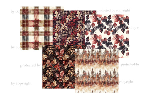 Fall Season Digital Papers | Autumn Pattern Digital Pattern GlamArtZhanna 