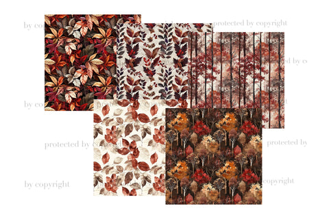 Fall Season Digital Papers | Autumn Pattern Digital Pattern GlamArtZhanna 
