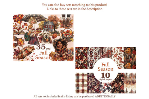 Fall Season Digital Papers | Autumn Pattern Digital Pattern GlamArtZhanna 