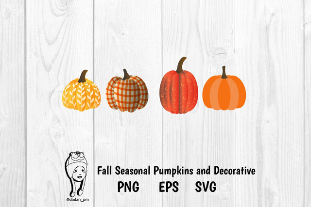 Fall Seasonal Pumpkins and Decorative SVG dadan_pm 